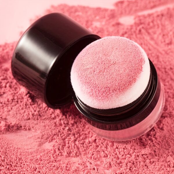 Nourishing Hydrating Blush - Radiant Complexion Boost with Natural-looking Nude Makeup - Ergonomic Mushroom Head Brush for Effortless Contour and Highlight Integration - Image 5