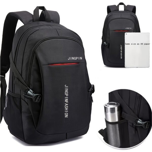 Men's Backpack, Trendy Large Capacity High School Junior High School Student Bag, Travel Bag Computer Bag (Zipper Direction Assorted Varieties) - Image 3