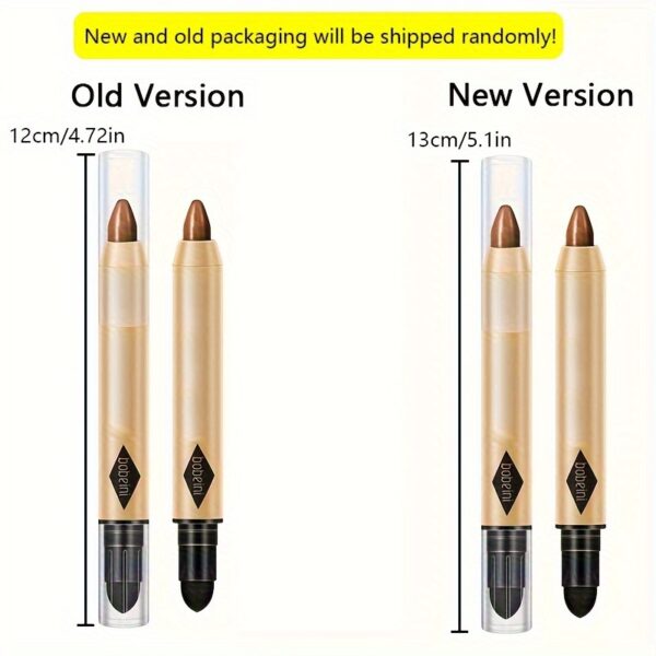 Glitter Highlighter Eyeshadow Pencil Shimmer Contouring Brightening Double-headed Eyeshadow Stick Lazy Eyeshadow Makeup Contains Plant Squalane Formula - Image 6
