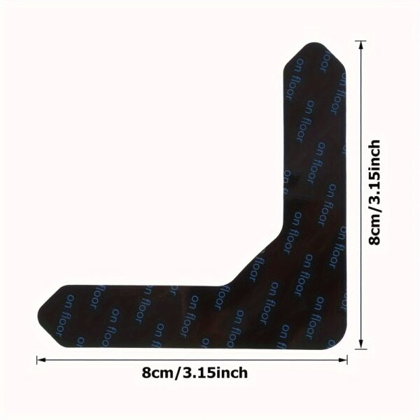 4/12/20pcs Rug Gripper Tape Double Sided Adhesive Non-Slip Rug Pad Tape Stickers Washable Area Rug Pad Carpet Tape Reusable Corner Side Grippers For Hardwood Floors and Tile - Image 4