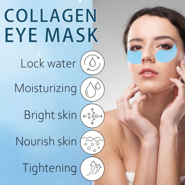60pcs Xioimy Collagen & Retinol Under Eye Masks - Hypoallergenic Multi-Functional Gel Eye Patches for Tightening, Moisturizing & Firming - European Specialized Skincare for All Light Beige Types, Men & Women, Eye Patches Skincare, Gentle Skincare, Under-E - Image 2