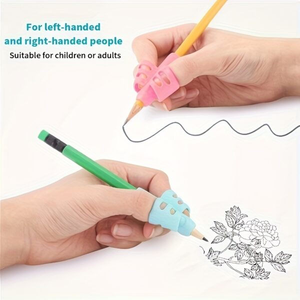 1pc/2pcs Two Finger Grips Silicone Learn Writing Tools Writing Pen Writing Correction Devices, Children Study Supplies For Children Halloween Christmas Gifts - Image 12