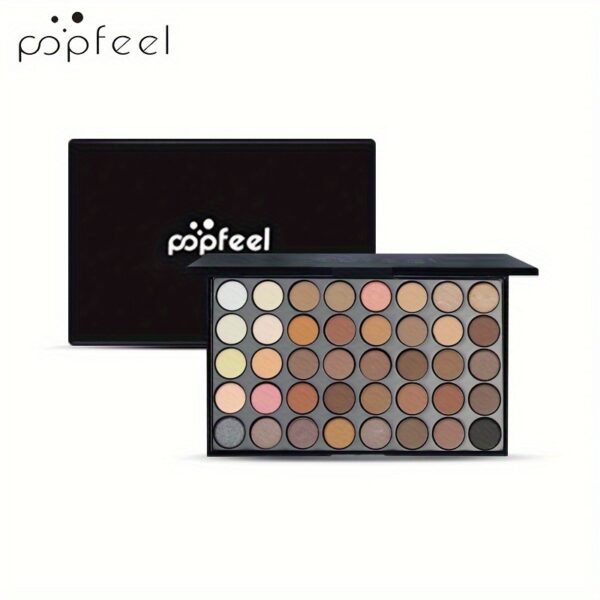 40 Colors Eye Makeup Palette, Matte Shimmer Glitter Metallic Eyeshadow Palette - Image 4