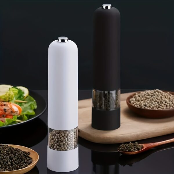Electric Salt And Pepper Grinder Set - Automatic Spice Mill With Adjustable Coarseness - Perfect For Cooking & BBQs! - Image 4