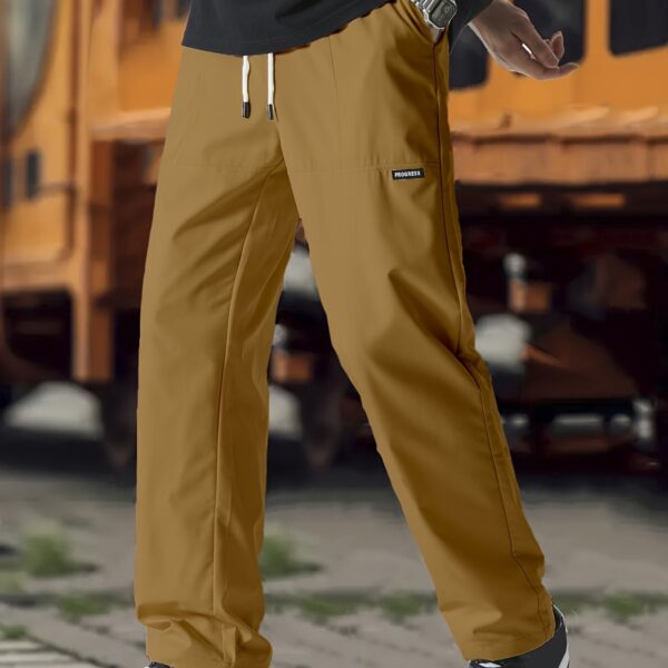 Mens Regular Fit Straight Leg Polyester Joggers - Soft, Breathable, and Comfortable Casual Sweatpants for Spring and Fall - Machine Washable and Easy Care - Image 20