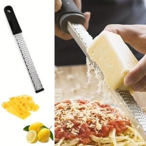 1pc, Multifunctional Stainless Steel Lemon Zester and Cheese Grater - Perfect for Manual Ginger Shredding and Vegetable Grating - Creative Kitchen Gadget for Home Cooking
