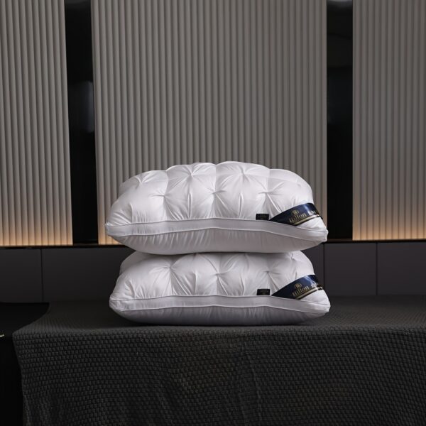 1pc Luxury 5-Star Hotel Quality Pillow, 600g Weight, 48.26x73.66 cm - Deep Sleep Neck Support, Non-Collapse High Pillow Core for All Seasons, White Satin Finish, Pillows for Sleeping - Image 10