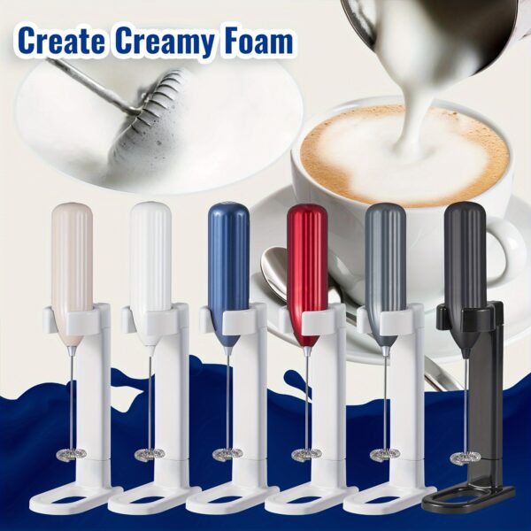 Lalayuan Electric Milk Frother, Mini Milk Foamer, Battery OperatedNot Included Stainless Steel Drink Mixer, Handheld Electric Whisk For Coffee, Latte, Cappuccino, Chocolate, Matcha, Foam Maker, Electric Wireless Blender Mini Coffee Maker, Hand Mixer - Image 14