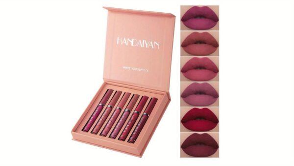 6 Pcs Matte Liquid Lipstick Makeup Set, Matte Liquid Long-Lasting Wear Non-Stick Cup Not Fade Waterproof Lip Gloss - Image 10
