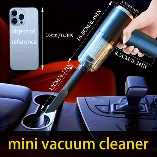 Car Vacuum Cleaner, Double Battery Large Capacity, Large Suction Power, Home And Car Dual-use, Wet And Dry, Portable And Compact - Image 2