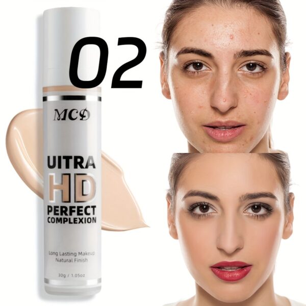 Full Coverage Concealer, Natural Matte Finish, Waterproof Long Lasting Liquid Foundation Suitable for Concealing Dark Circles Acne Blemishes - Image 5