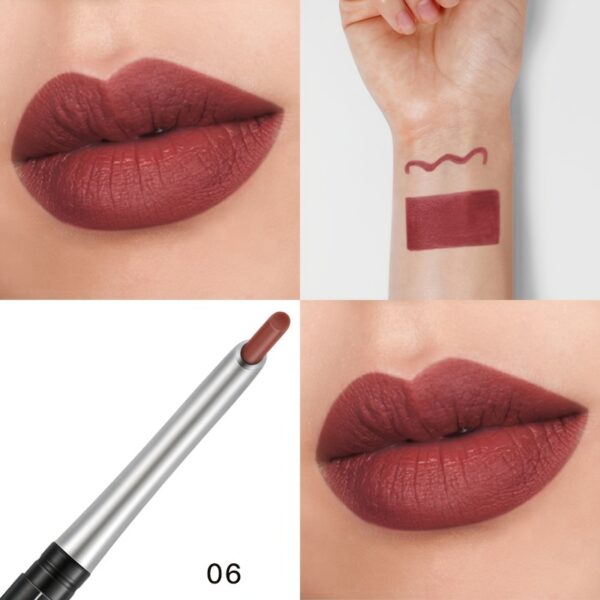 Waterproof Matte Lipliner Pencil Red Contour Tint Lipstick Long Lasting Non-stick Cup Moisturising Lips Makeup Cosmetic 12 Colors - Image 11