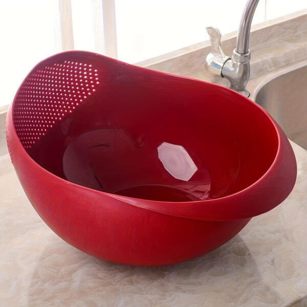 1pc Multi-Purpose Rice Washer & Strainer – Ergonomic Design & Easy-Drain Function – Essential Kitchen Gadget for Daily Use