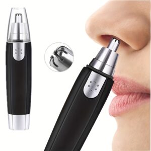1pc Professional Nose And Ear Hair Trimmer - Portable And Painless Electric Trimmer For Facial Hair, Eyebrows, And Women's Hair - Without Battery