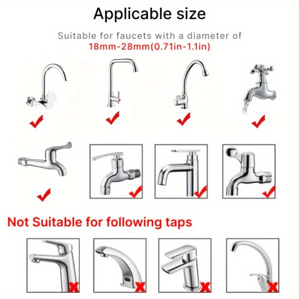 1pc Faucet Washing Hair Shower Pet Cat Dog Bath Faucet Sprayer, Multi-purpose Faucet, Shower Spray Head Convenient Easy Installation - Image 7