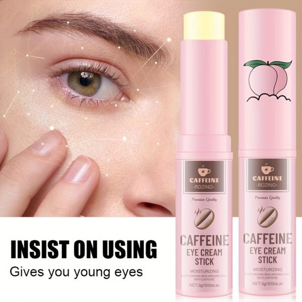 Caffeine Eye Cream Stick 3g Plant Extract Ingredients Gently Absorb Deep, Nourish Skin, Improve Fine Lines, Relieve Under-Eye Bags, Dark Circles, Lighten Eye Skin, Increase Elasticity And Make Skin Younger - Image 3