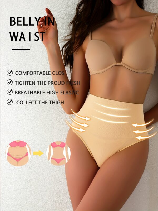 Seamless High-Waist Shaper Panties - Breathable Comfort, Firm Tummy Control - Essential Womens Shapewear for Daily Wear - Image 7