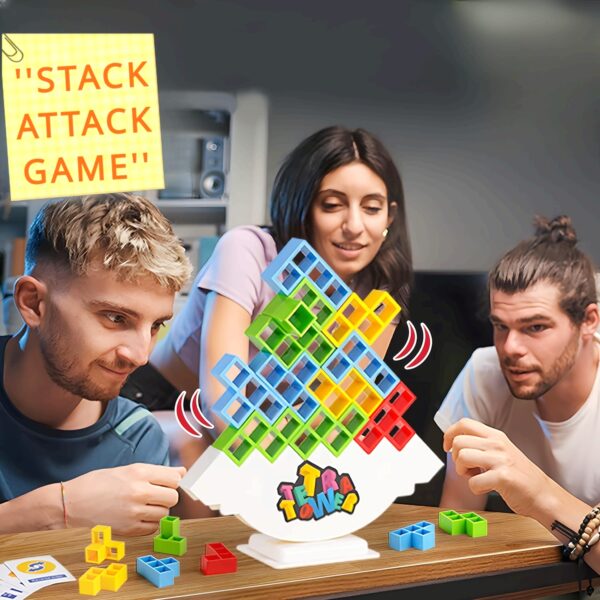 [Fun Balance Toys] Balance Tower Games, Stacking Fun Desktop Toys | Balancing Blocks, Entertaining Party Games | Balance Stacking Toys for Family Games, Gatherings, And Travel - Image 18