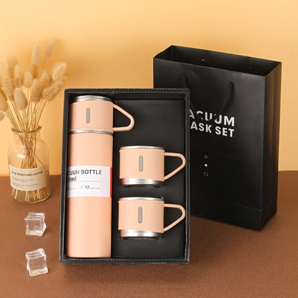 1set Thermal Mug 500ml/16.9oz, Stainless Steel Vacuum Insulated Bottle With Cup For Coffee Hot Drink And Cold Drink, Water Flask Back To School Supplies - Image 2
