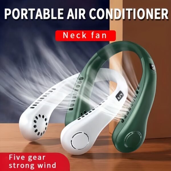 1PC Fashion USB Charging Fan Wearable Neck Fan 3 Speeds For Choosing Summer Outdoor Fan - Image 8