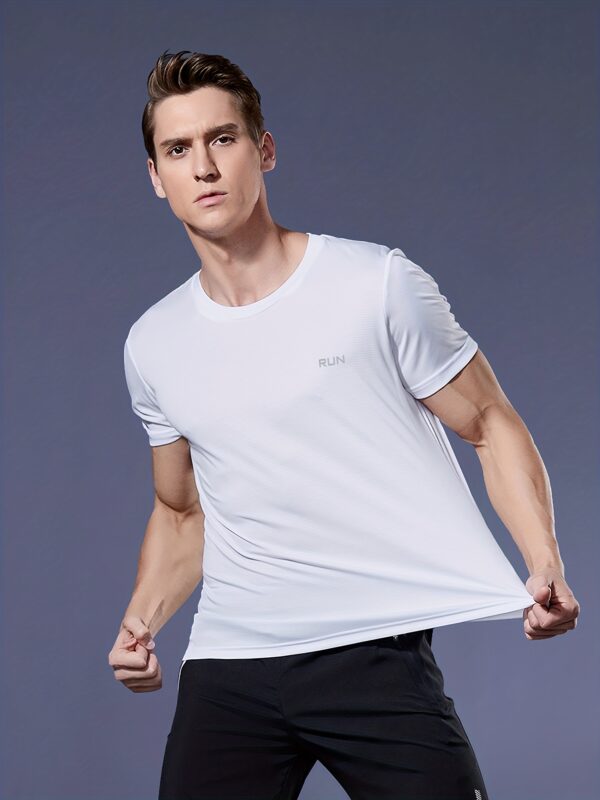 Men's Ultra-Light, Quick-Dry Sports T-Shirt - Breathable, Stretch-Fit for Running & Gym; Durable Everyday Wear - Image 4