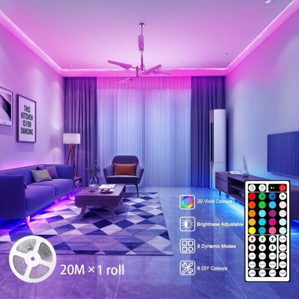 Wireless Infrared Remote Control RGB LED Strip Lights Flexible Ribbon Lamp Decor for Living Room Atmosphere Lighting Decoration String - Image 6
