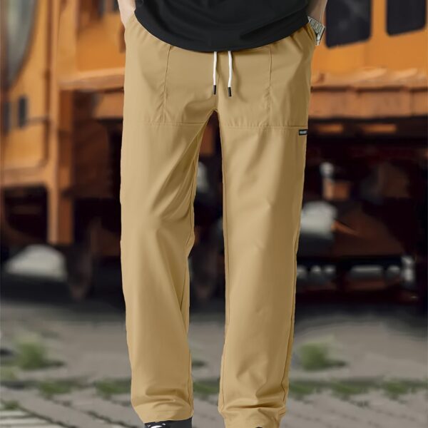 Mens Regular Fit Straight Leg Polyester Joggers - Soft, Breathable, and Comfortable Casual Sweatpants for Spring and Fall - Machine Washable and Easy Care - Image 14