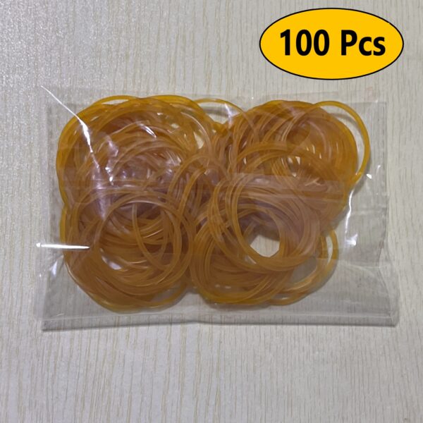 Strong Elasticity 100/300/666pcs Yellow Multi-Purpose Rubber Bands, Diameter 38mm Bubber Ring, Elastic Bands, Durable Natural Rubber for Office, School & Home Use - Image 3