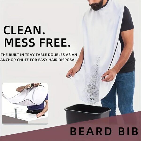 1 Set Men's Shaving Apron, Hair Care Bib, Gifts For Men - Image 4