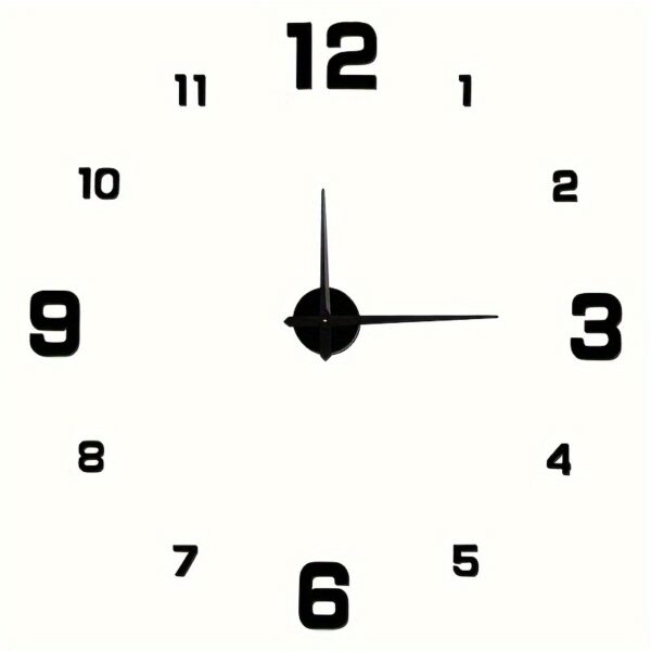 1pc NONZHU 3D Digital Wall Clock, Large Luminous LED Display, Silent Battery-Powered, Acrylic Material, Ideal for Living Room & Bedroom Decor, Christmas Photography Background Lighting Prop, Studio Photography Lighting, Background Decoration, Prop Lightin - Image 6