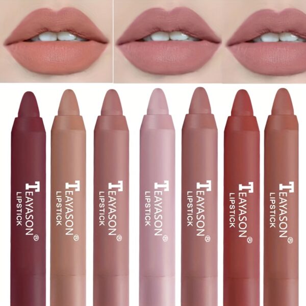 12 Colors Matte Moisturizing Lipstick Crayons - Long Lasting, Waterproof, Smooth, Fuller Lip Makeup Finish Valentine's Day Gifts