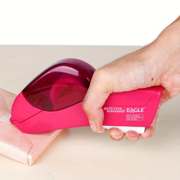 1-Roll 0.5 Inch (12 mm) and 1-Roll 0.75 Inch (19 mm) Tape Included Automatic Tape Dispenser Gun - Single Handheld Design for Efficient Gift Wrapping, Perfect for Christmas and Home Use - Free Bonus Tapes - Image 7