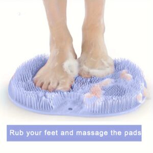 1pc Non-Slip Shower Foot Scrubber Massager with Exfoliation Cushion - Improves Circulation and Cleans Feet - Bathroom Accessories