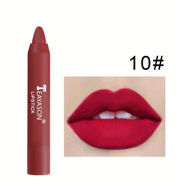 12 Colors Matte Moisturizing Lipstick Crayons - Long Lasting, Waterproof, Smooth, Fuller Lip Makeup Finish Valentine's Day Gifts - Image 18
