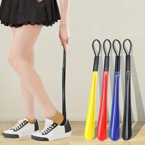 1pc Extra Long Flexible Plastic Shoe Horn For Easy Shoe Wear In Multiple Colors - Shoe Lifter And Spoon Shape Shoe Accessory