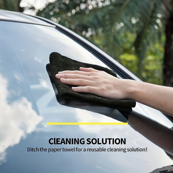 5/10/20/50pcs, Black Flat Cleaning Cloth Set Soft And Quick-Drying Absorbent - Image 8