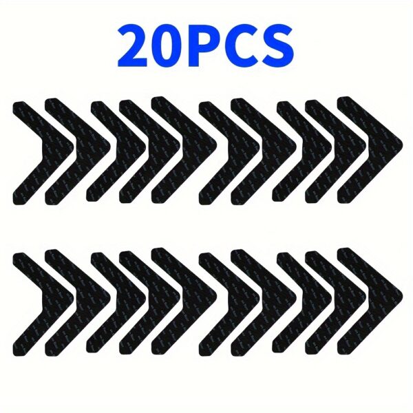4/12/20pcs Rug Gripper Tape Double Sided Adhesive Non-Slip Rug Pad Tape Stickers Washable Area Rug Pad Carpet Tape Reusable Corner Side Grippers For Hardwood Floors and Tile - Image 7
