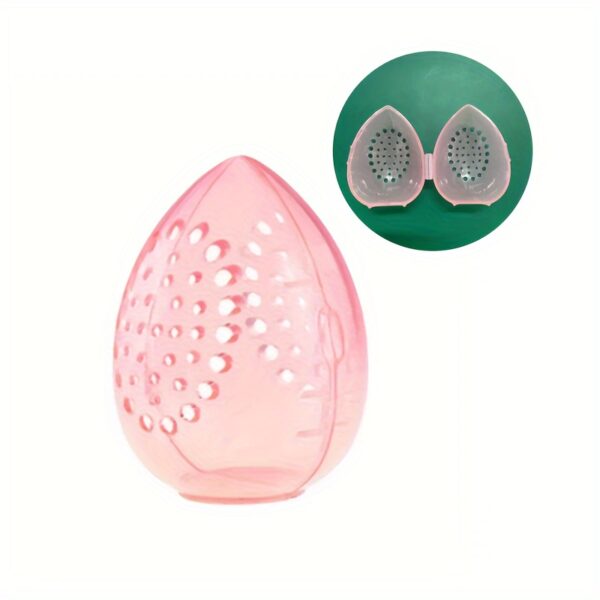 Protective Makeup Sponge Travel Case - Breathable Beauty Blender Holder with Clear Storage Box - Image 5