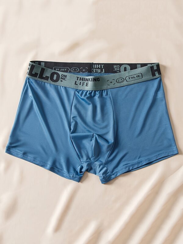 Set of 5 Men'S Solid Color Boxer Shorts - Image 3