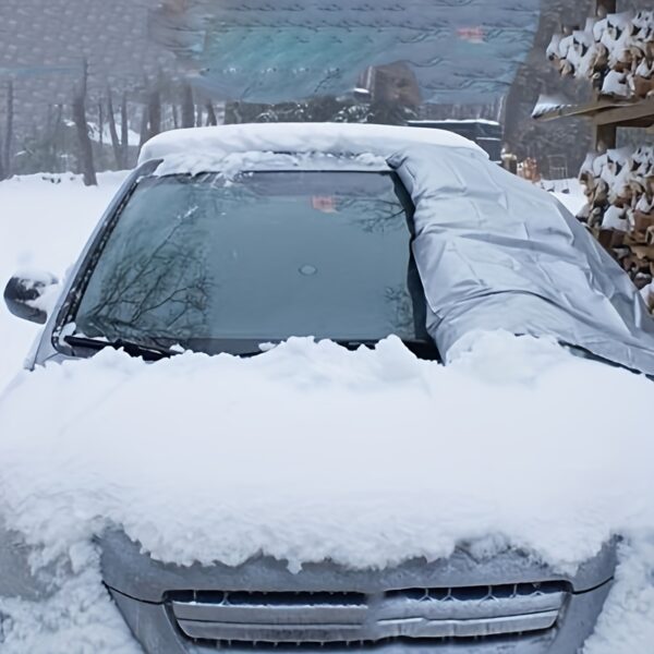 WinterGuard Deluxe - Waterproof Foldable Car Windshield Snow Cover with Sun Visor Protection Against Heavy Snow, Ice, and Frost - Compact, Portable, and Easy to Install - Image 2