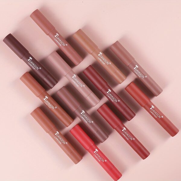 12 Colors Matte Moisturizing Lipstick Crayons - Long Lasting, Waterproof, Smooth, Fuller Lip Makeup Finish Valentine's Day Gifts - Image 4