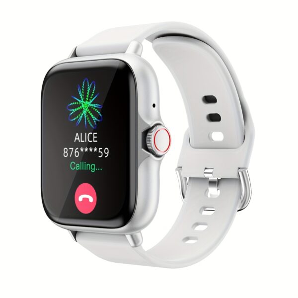 DESERTCAT Smart Watch, 1.83" Full Touch Screen, Activity Tracker with Call & Message Functions, Pedometer, Multiple Sports Modes, Compatible with iOS/Android Devices, Simple Style, Silicone Strap, Alloy Case, Ideal Gift for Any Occasion, Smart Watch for A - Image 5