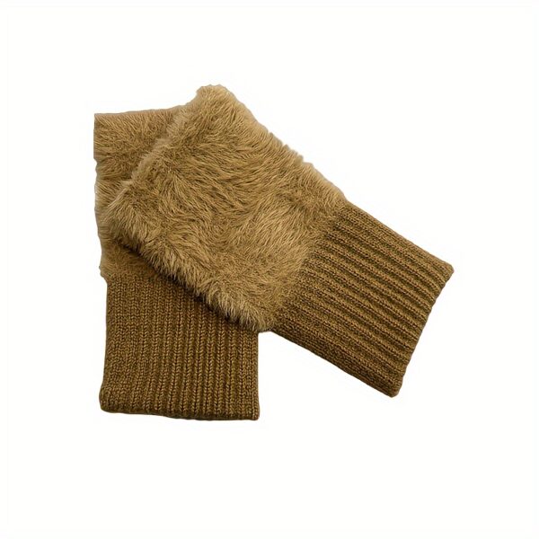 Women'S Cozy Fingerless Gloves - Soft, Warm, and Stylish Winter Gloves in Pure White, Perfect for Cold Weather or Casual Wear, Hand-Washable, Ladies Gloves - Image 11
