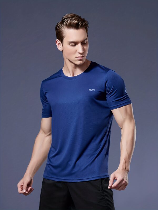 Men's Ultra-Light, Quick-Dry Sports T-Shirt - Breathable, Stretch-Fit for Running & Gym; Durable Everyday Wear