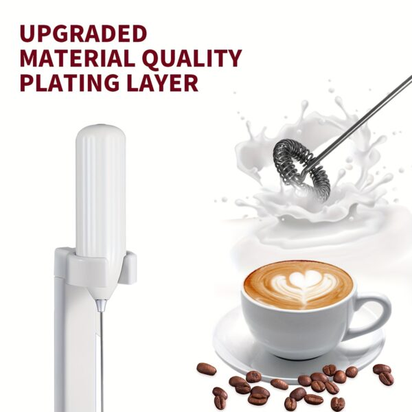 Lalayuan Electric Milk Frother, Mini Milk Foamer, Battery OperatedNot Included Stainless Steel Drink Mixer, Handheld Electric Whisk For Coffee, Latte, Cappuccino, Chocolate, Matcha, Foam Maker, Electric Wireless Blender Mini Coffee Maker, Hand Mixer - Image 20