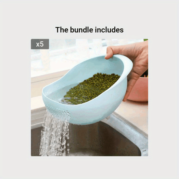 Multi-Functional Rice & Vegetable Washer - Manual Oval Sieve with Commercial Grade Quality, Perfect for Wedding Gifts - Image 7