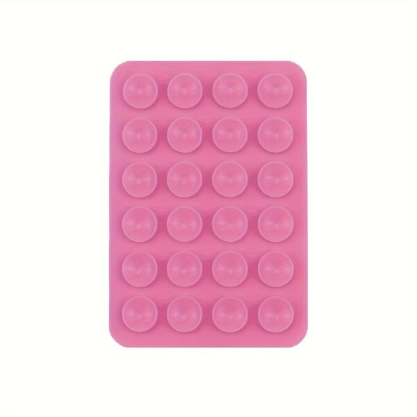 Adhesive Silicone Mobile Phone Holder with Suction Cup, Adhesive Silicone Hands-free Mirror Shower Phone Mount for Selfies and Videos (2 Colors Available) - Image 7
