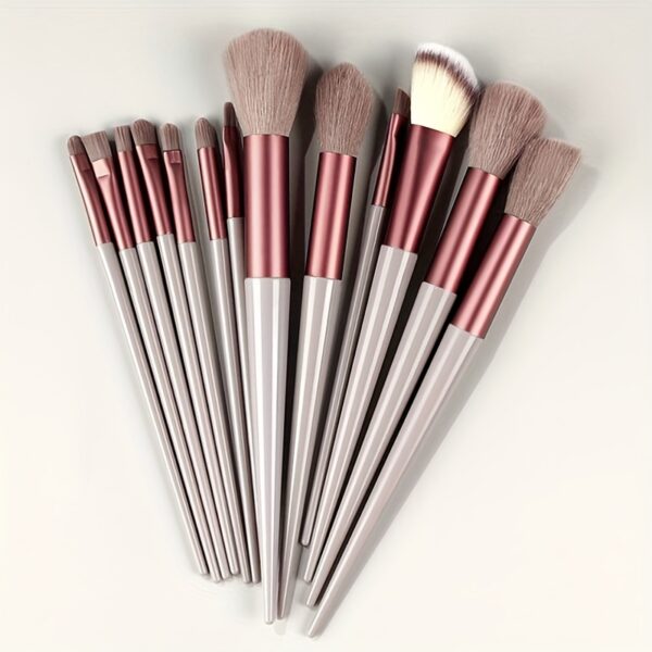 Pro Makeup Brush Set - Soft, Fluffy, Professional Nylon Bristles, ABS Plastic Rod, Unscented, for All Skin Types, Foundation, Powder, Eyeshadow, Kabuki, Blending Beauty Tool - Image 3