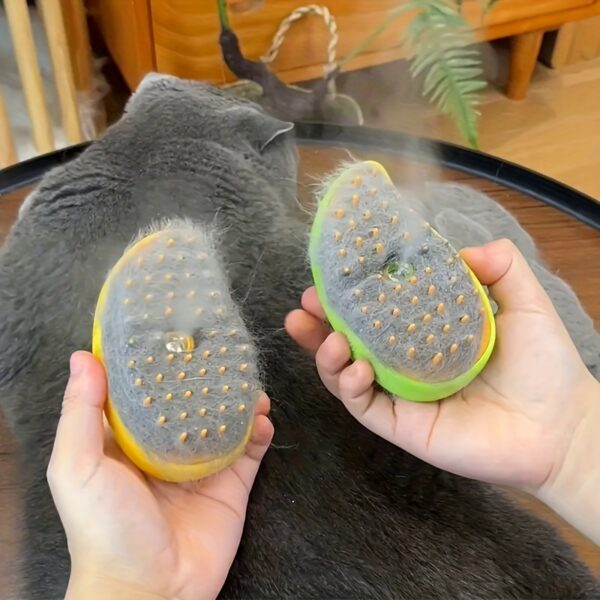 USB Rechargeable Self-Cleaning Electric Cat Grooming Brush - Steam Massage Comb for Cats & Dogs, Removes Tangles and Loose Fur - Image 3