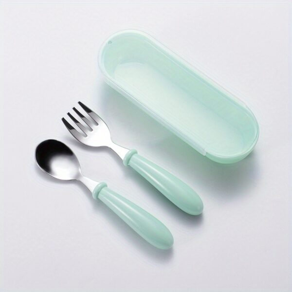 [Customized] Personalized Any Name Children's Tableware Spoon And Fork Storage Box Set, Children's Tableware Set Easter Gift - Image 8